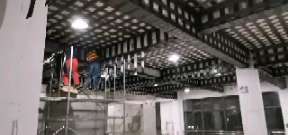 宁波一商场梁，楼板碳纤维加固施工